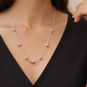 925 Silver Minimal Bead Chain Necklace