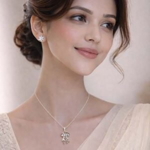 Silver Couple Pendant Chain