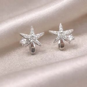 Starlight Spark Silver Stud Earrings