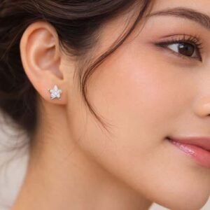 Twinkle Star Silver Stud Earrings