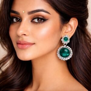 Emerald Green Crystal Statement Earrings