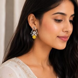 Sunshine Bloom Geometric Stud Earrings